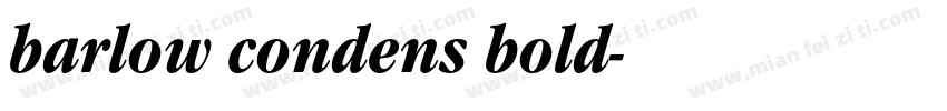 barlow condens bold字体转换
